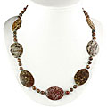 Handmade Jasper Silver Beaded Necklace (Thailand)
