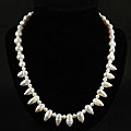 Handmade Silver White Freshwater Pearl Necklace (Thailand)