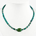 Handmade Silver Blue Turquoise Necklace (Thailand)