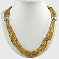 Handmade Gold Citrine and Silver Bead Necklace (Thailand)