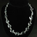 Quartz Crystal and Antiqued Silver Bead Necklace (Thailand)