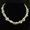 Silver Freshwater Pearl Dangle Necklace (Thailand)
