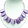 Handmade Purple Teardrop Calcite Beaded Necklace (Thailand)
