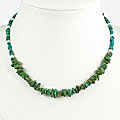 White Pearl, Turquoise and Silver Bead Necklace (Thailand)