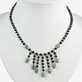 Silver Amethyst and Flower Bead Necklace (Thailand)