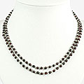 Silver Red Garnet Beaded Necklace (Thailand)