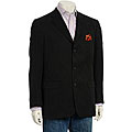 Ibiza Men's Black Silk 3-button Blazer