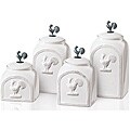 French Rooster 4-piece Storage Jar Canister Set