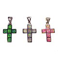 Sterling Silver Opal Cross Pendant (Thailand)