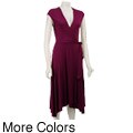 Frenzii Women's Cap-sleeve Wrap Dress