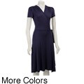Frenzii Women's Short-sleeve Wrap Dress
