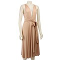Frenzii Women's Deep V-neck Dress with Sash