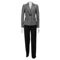Tahari ASL Women's Black/ White Pant Suit