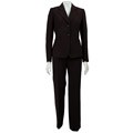 Tahari ASL Women's Pumpernickel 2-button Pant Suit