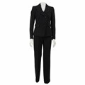 Tahari Women's Black Asymmetrical Pant Suit