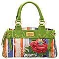 Ed Hardy 'Sylvia' Green Stripe Handbag