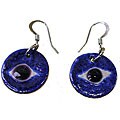 Enamel/ Copper 'Extra Eyes' Earrings (Chile)