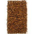 Deluxe Leather Brown Shag Rug (5' x 8')
