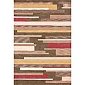 Floorboards Design Olive/ Gold Rug (3'6 x 5'6)