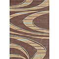 Brown/ Blue Area Rug (3'6 x 5'6)