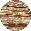 Blue/ Brown Area Rug (7'10 Round)