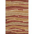 Gold/ Red Rug (5' x 7'6)