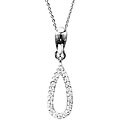 14k Gold 1/10ct TDW Diamond Teardrop Necklace