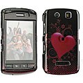 BlackBerry Storm Carbon Fiber Heart Crystal Case