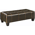 Modern Rectangle Faux Leather Ottoman