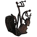 Handcrafted Curved Musician Trio Sculpture