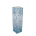 Aquamarine Tall Glass Daisy Vase