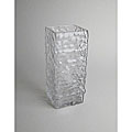 Clear Textured Glass Vase
