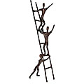 Aluminum 'Children Climbing on Ladder' Sculpture