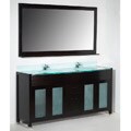Double-sink Waterfall Faucet Bathroom Vanity
