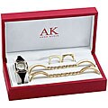 Anne Klein Women's Goldtone Crystal Watch Gift Box