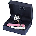 Anne Klein Women's Crystal Baguette Watch Gift Box
