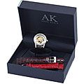 Anne Klein Women's Skeleton Dial Watch Gift Box