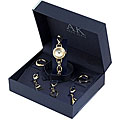 Anne Klein Women's Crystal and Charm Watch Gift Box