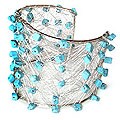 Silver Turquoise 'Captivating' Cuff Bracelet (Thailand)