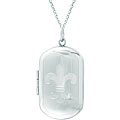 Sterling Silver Fleur de Lis Locket Necklace