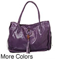 Carla Mancini Leather Snakeskin-embossed Tote