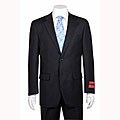 Mantoni Men's Solid Navy Blue 2-button Wool Suit
