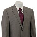 Calvin Klein Men's Grey Sharkskin Wool 2-button Suit