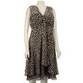 FINAL SALE Donna Ricco Women's Plus Size Animal Print Dress