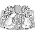 14k White Gold 1/2ct TDW Diamond Circles Ring (H-I, I1-I2)