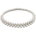 18k Gold 6ct TDW Diamond FW Pearl Necklace (G-H, SI) (7.5-8.5 mm)