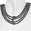 Cultured FW Black Pearl Endless Necklace (5-10 mm)