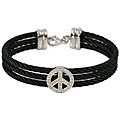 Maddy Emerson Couture 1/10ct TDW Cable Bangle Bracelet