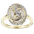 14k Yellow Gold 1/2ct TDW Diamond Pinwheel Ring (I-J, I2)