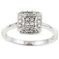 10k White Gold 1/4ct TDW Diamond Cushion Ring (I-J, I2)